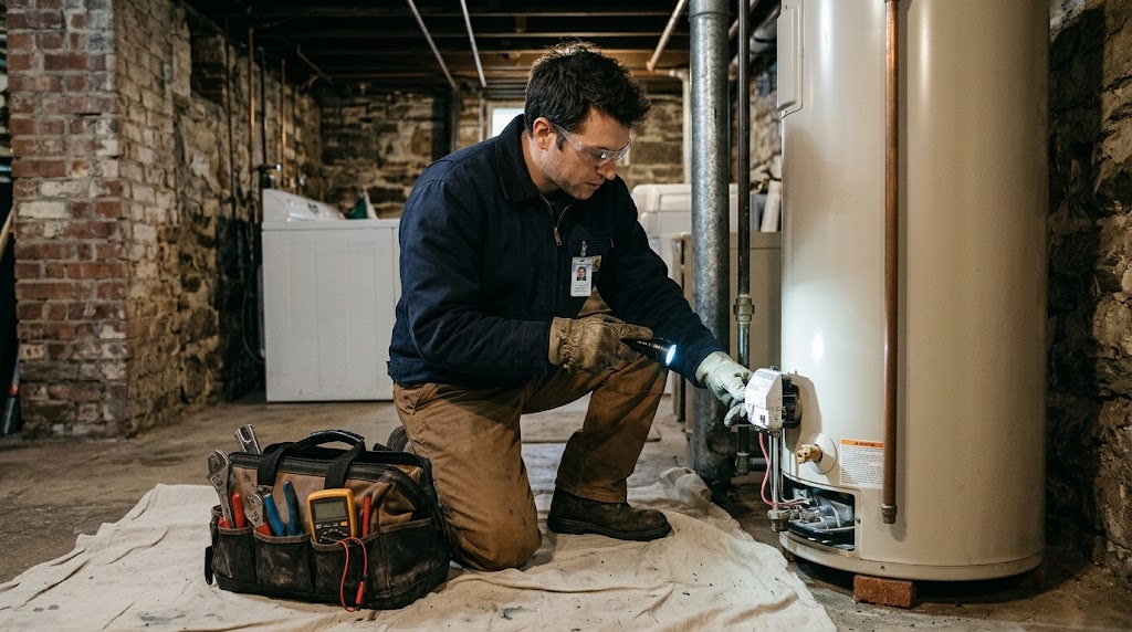 Residential gas water heater repair and diagnostic service in Hunts Point, Bronx
